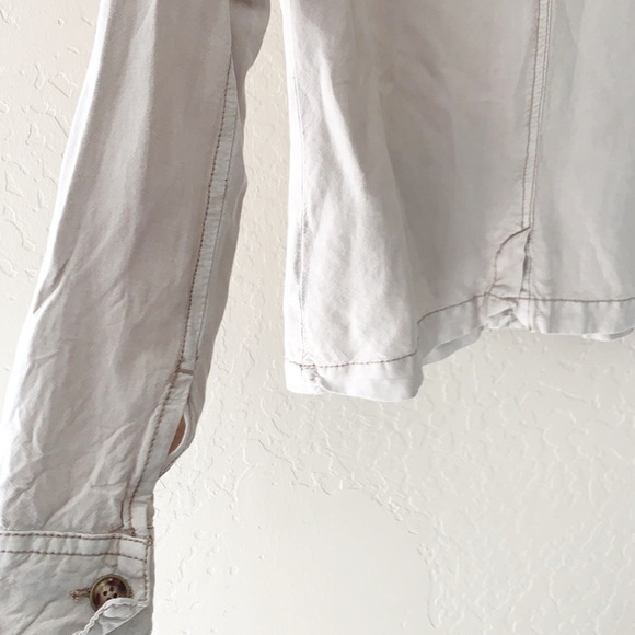 Maurices Button Up Lace Detailed Linen Blend Shirt Jacket - Picture 10 of 11